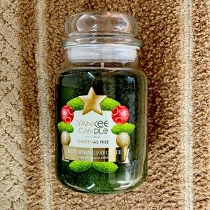 Yankee Candle & lid - Christmas Tree scent